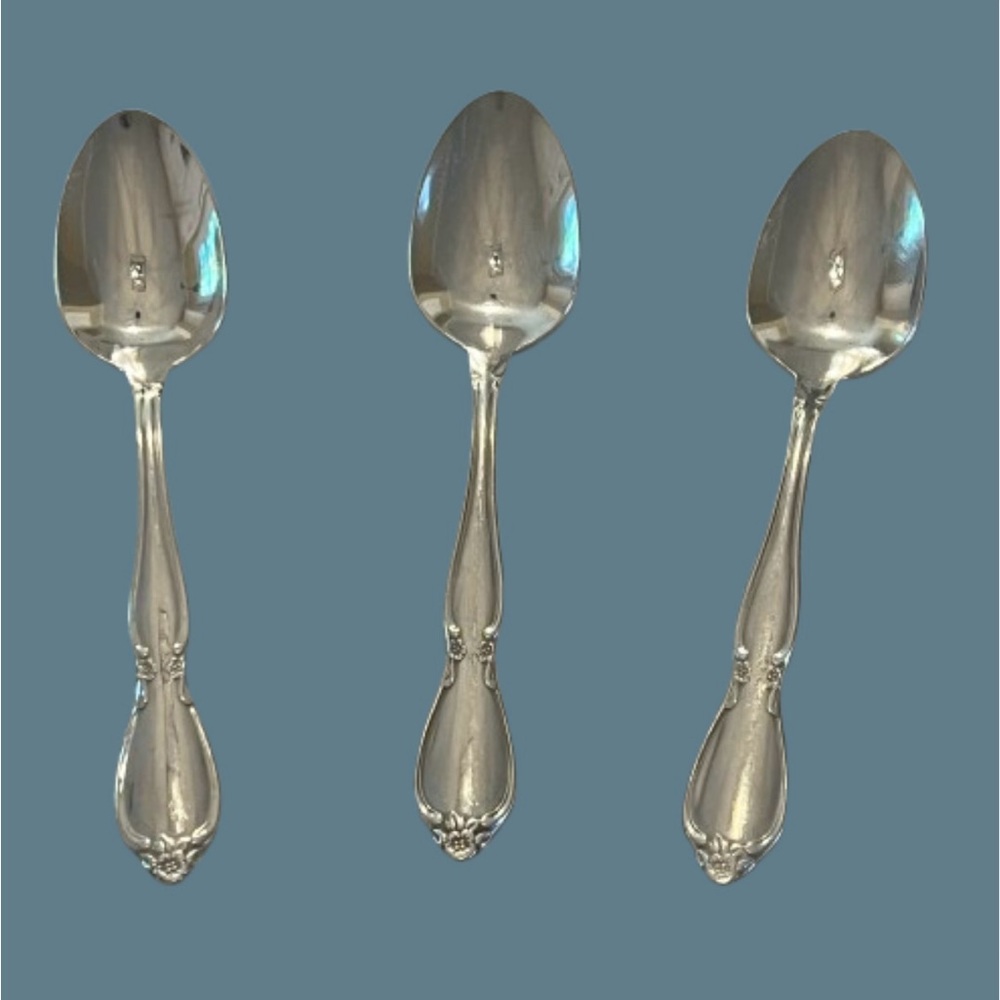 Oneida Community Chatelaine Teaspoons Stainless Flatware Silverware Set Of 3